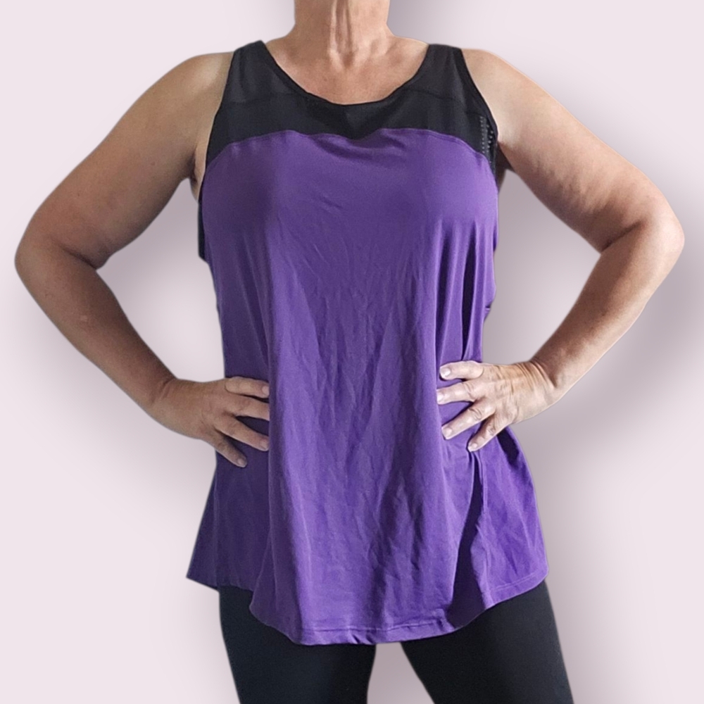 C9 by Champion Activewear Purple & Black Tank Top Size XXL